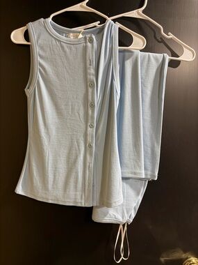 Light Blue Pencil Skirt